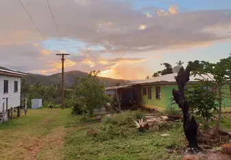Village sunset. 
