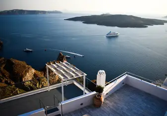 This picture was captured in Santorini, on one of the excursions we went on! 