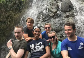 A retreat during the weekend to the nearest village and waterfall