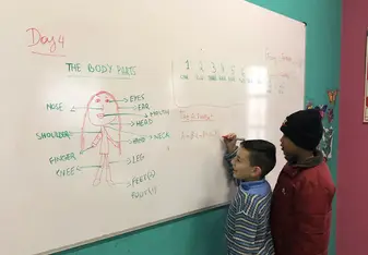 Learning the alphabet in English