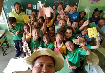 A class picture from my last day teaching in Monte Cristi, Dominican Republic with Outreach360.