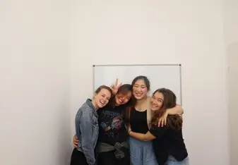 3 other volunteers and now good friends!