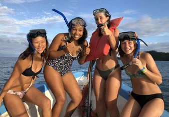 Snorkeling off of Isla Tortuga in Costa Rica.