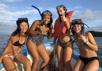 Snorkeling off of Isla Tortuga in Costa Rica.