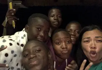 Funny faces with our students