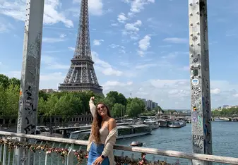 In Paris near the Eiffel Tower
