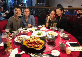 Crayfish dinner with my internship