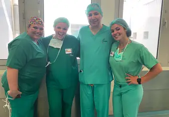 Picture with two neurosurgeons in the hospital
