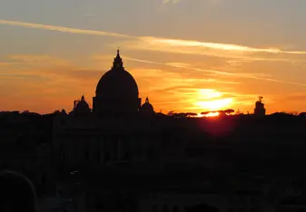St. Peter's Basilica, taken from atop the Castel Sant'Angelo at sunset