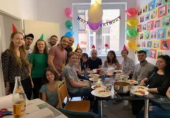 Celebrating a birthday at the center