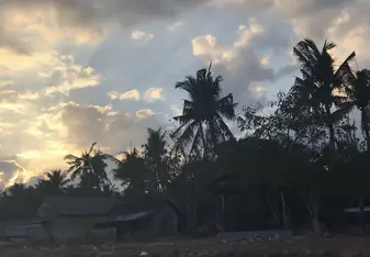 The beach at sunrise