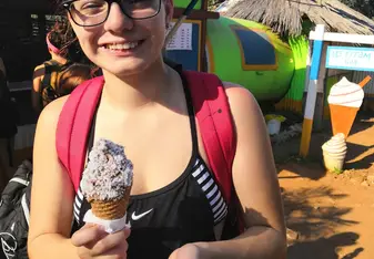 Home made ice cream in Mozambique 