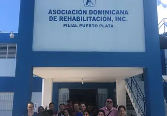 Here we are visiting the rehab center in Puerto Plata and w had the chance to speak to the SLP there