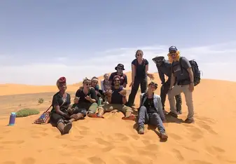 In the Sahara desert dunes