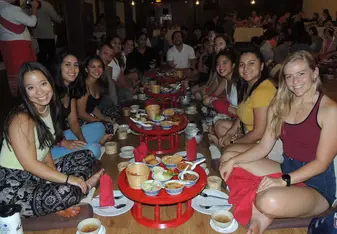 Enjoying a Thai Culture dinner and show