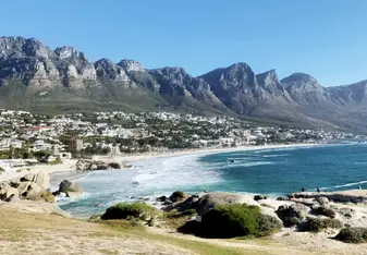 Twelve Apostles mountain range and Camps Bay Beach