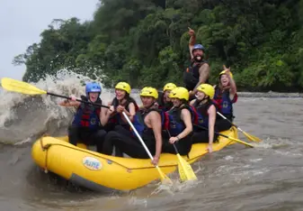 White water rafting at the end of the trip 