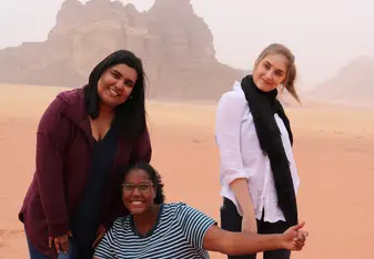 exploring the desert during our jeep tour