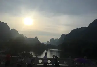 sunset on the Yulong river