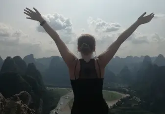 The view from the hill in Xingping