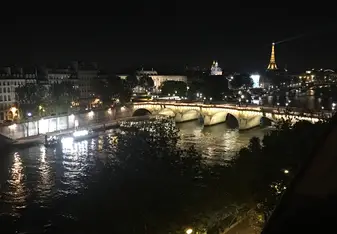 What life in Paris looks like at night.