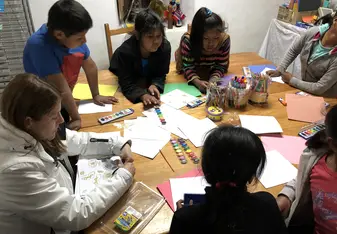 Crafts with community children