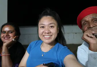 We got to volunteer at the local girl's school in the village where we got to play games with them and teach a bit of English to students at another small school.