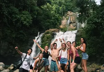 This was a waterfall roughly an hour from Manuel Antonio that a group of friends and I went to. It was quite the hike but so beautiful and fulfilling once at the top. This is one of the many things to do with friends that you meet along the way!