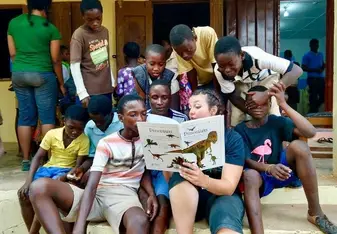 Reading to the kids