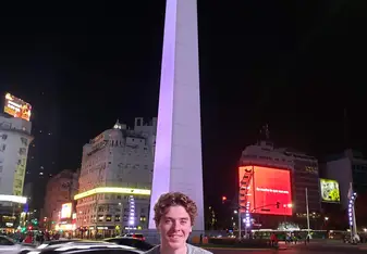 In front of the Obelisco