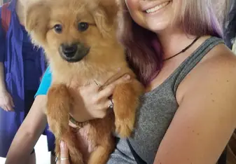 Puppy love at the Elephant Sanctuary 