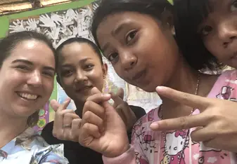 We had the opportunity to volunteer at a school during our training 