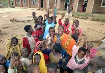 Some of the kids in the village
