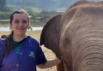 We were given the opportunity to go with the elephant vet who showed us hands on procedures. 