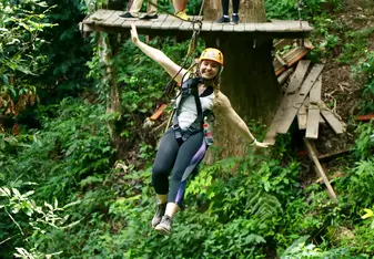 Zip lining