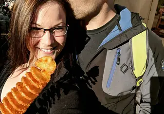 My German Fiance & I at a food festival!
