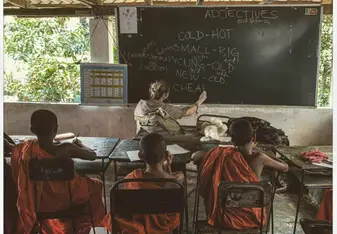 That day we were learning adjectives