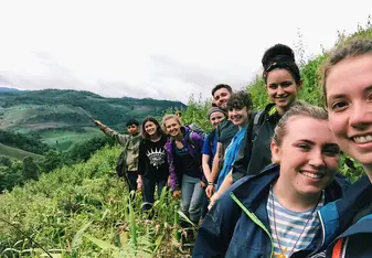 My last elephant hike of the programme whereby we reached a beautiful viewpoint AND got to see two elephants at once !