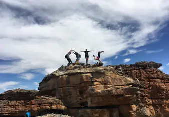 A group photo at the Wolfberg Crags