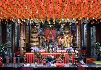 Main altar of Guandu Temple