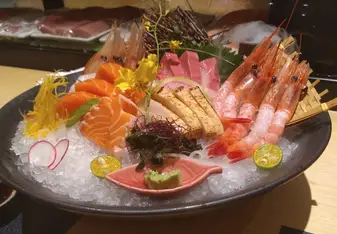 A platter of sushi 