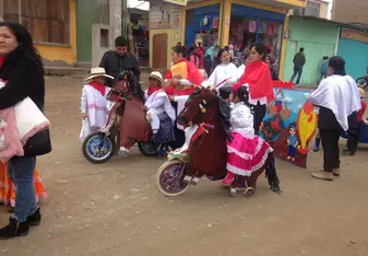 Independence Day celebration in Pachacutec village, Peru.