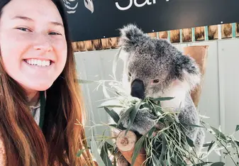 Got to pet a koala