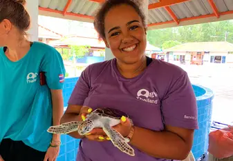 Me with the turtles we work with
