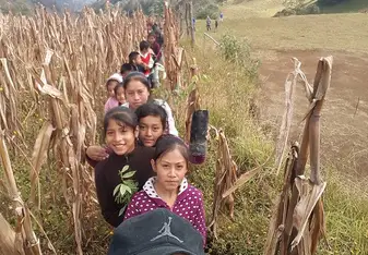 a day of reforesting trees in the community 