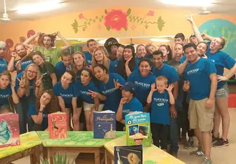 The wonderful group of volunteers