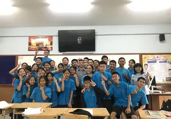 Me with my high school students