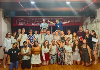 group photo of all the english teachers taken on our last day at BOB