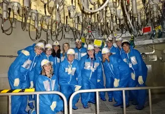 Our group underneath the control rods in the Daini BWR (I totally geeked out hard here).