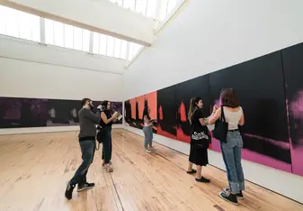 The group visited the gallery and appreciated different artworks by world renowned artists